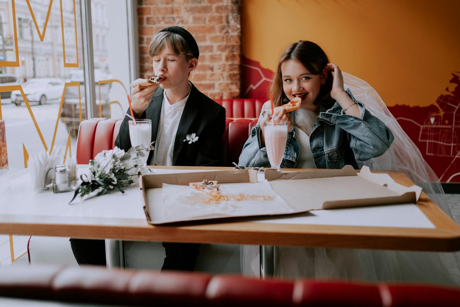 Kids Eating Pizza