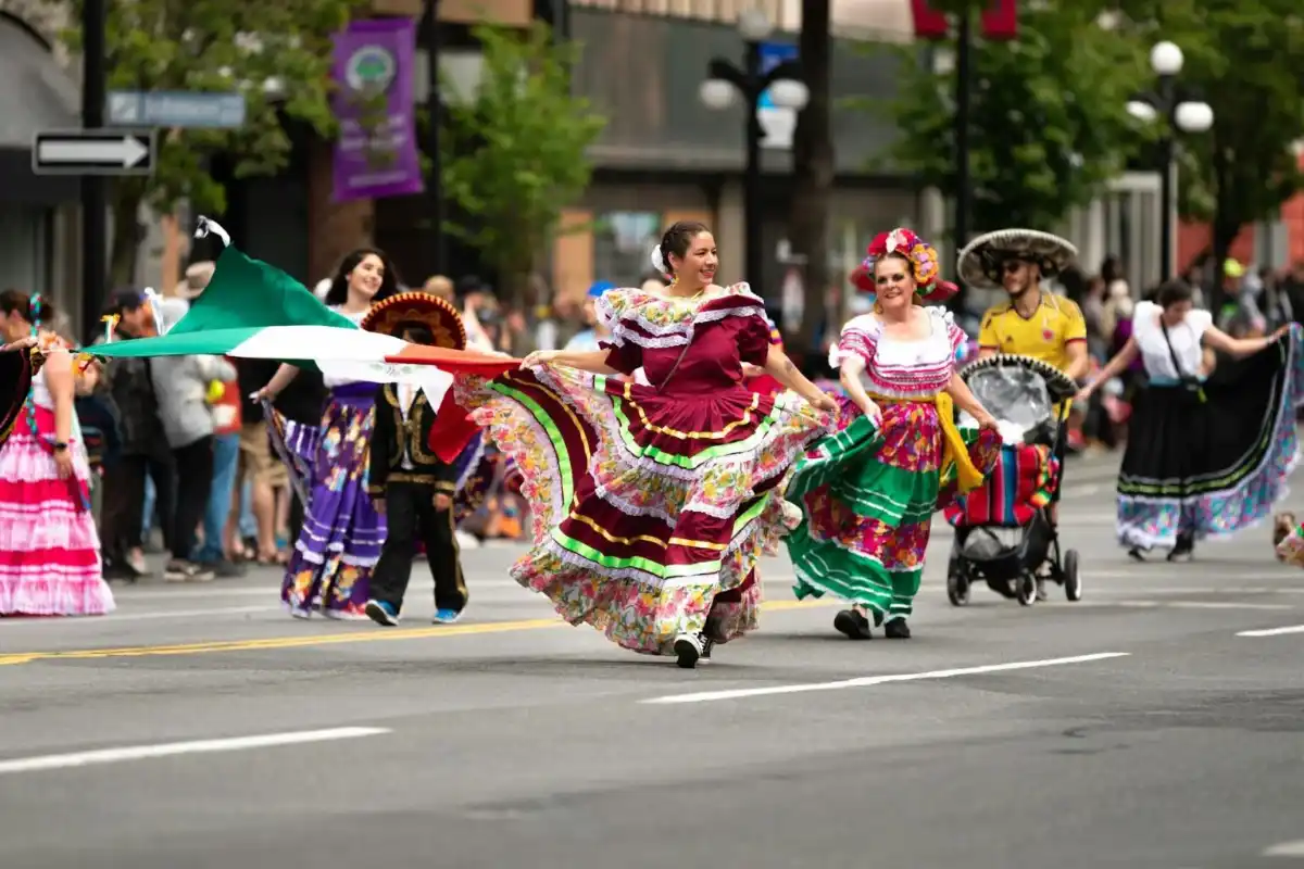 Woman on parade